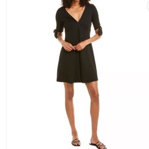 BAILEY 44 Quarterdeck Ponte Fit-and-flare Short Sleeve Black Dress Size Large